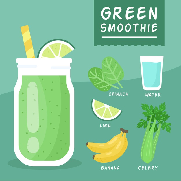 Groene smoothie recept tegen cellulitis. Deze smoothie zorgt voor een goede detox van je lichaam en helpt met afvallen door intermittent fasting.